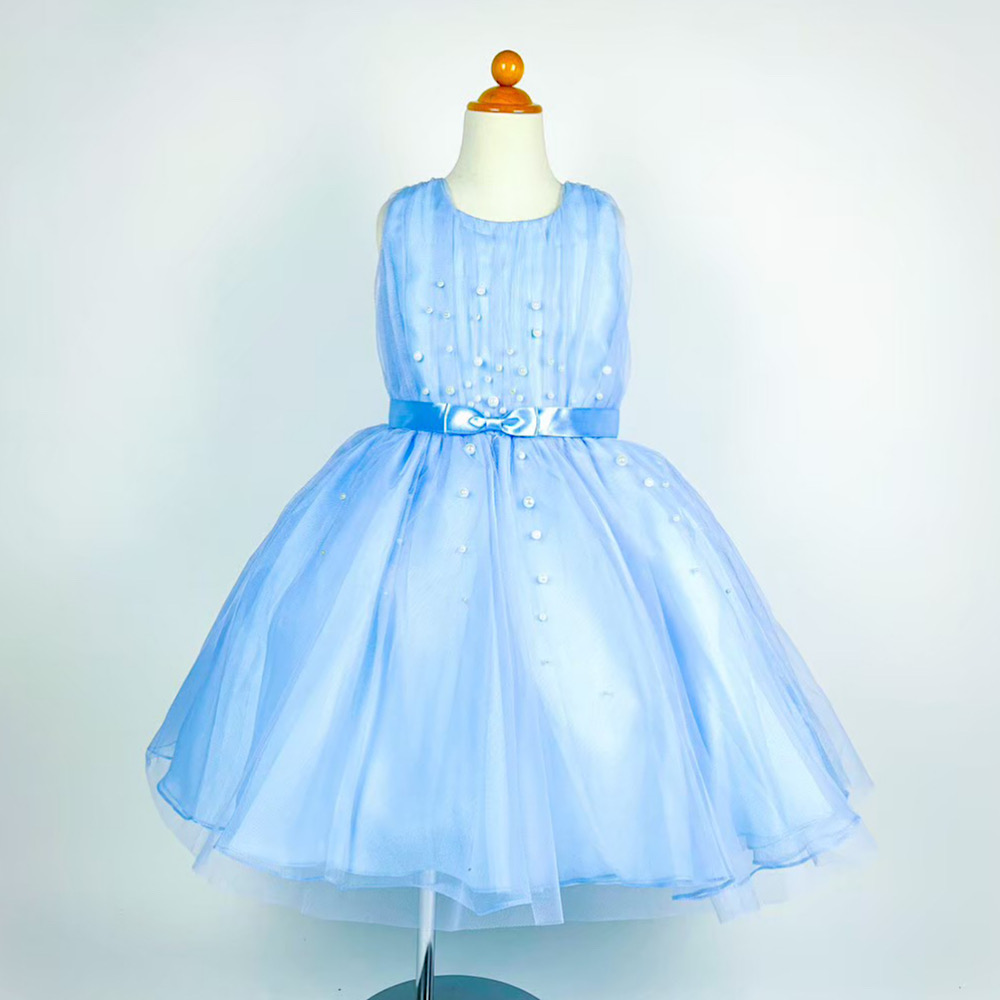 シフォンパールブルードレス