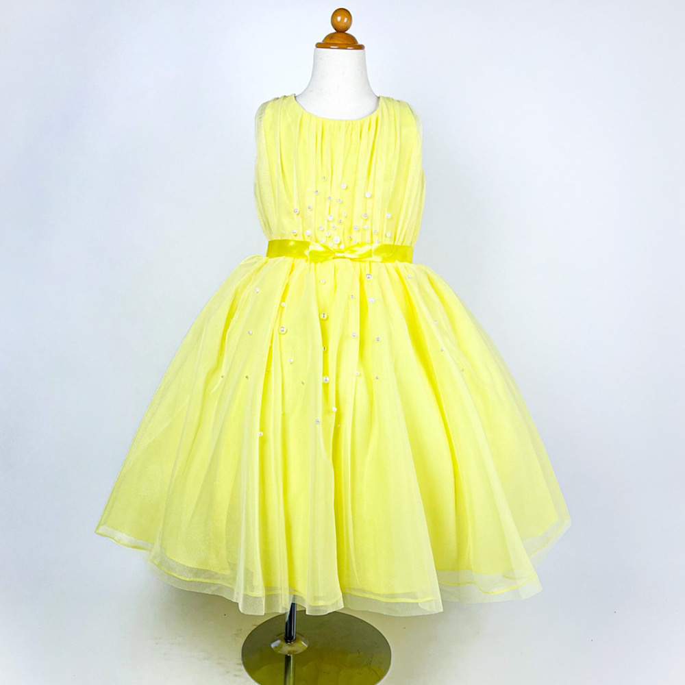 シフォンパールイエロードレス