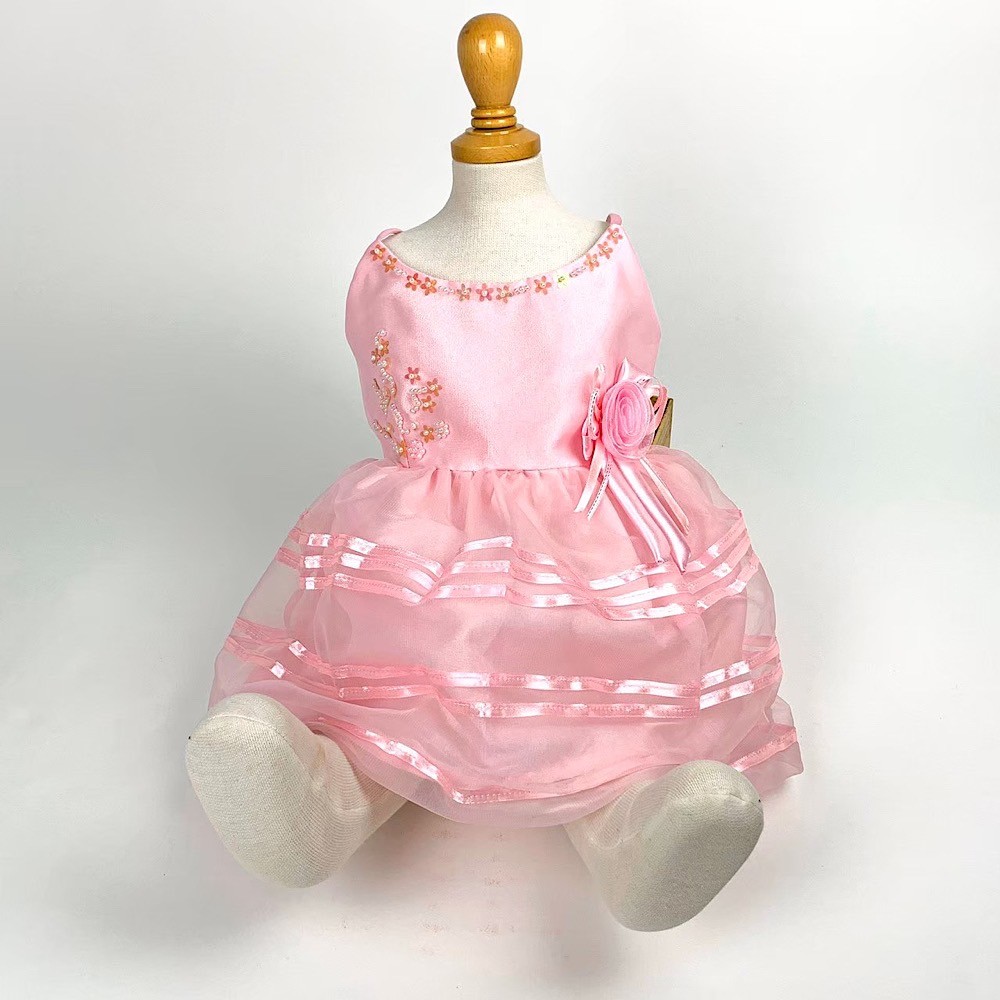 ピンクスパンコール付ベビードレス