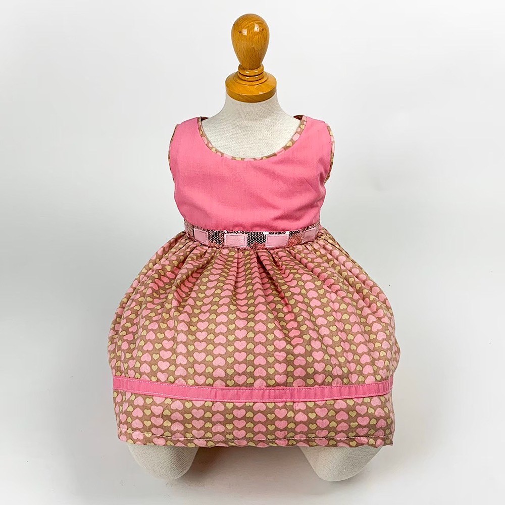 ハートプリントベビードレス