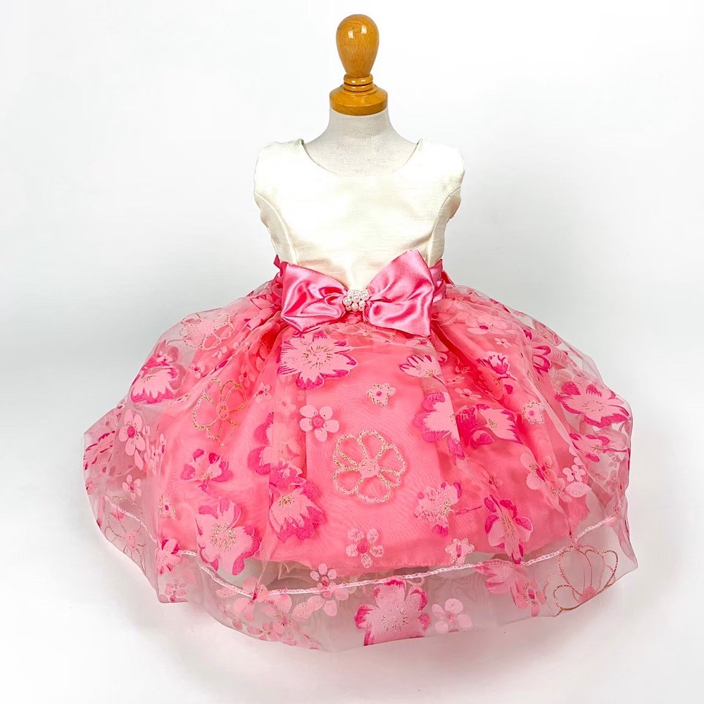 パールリボンビッグフラワードレス