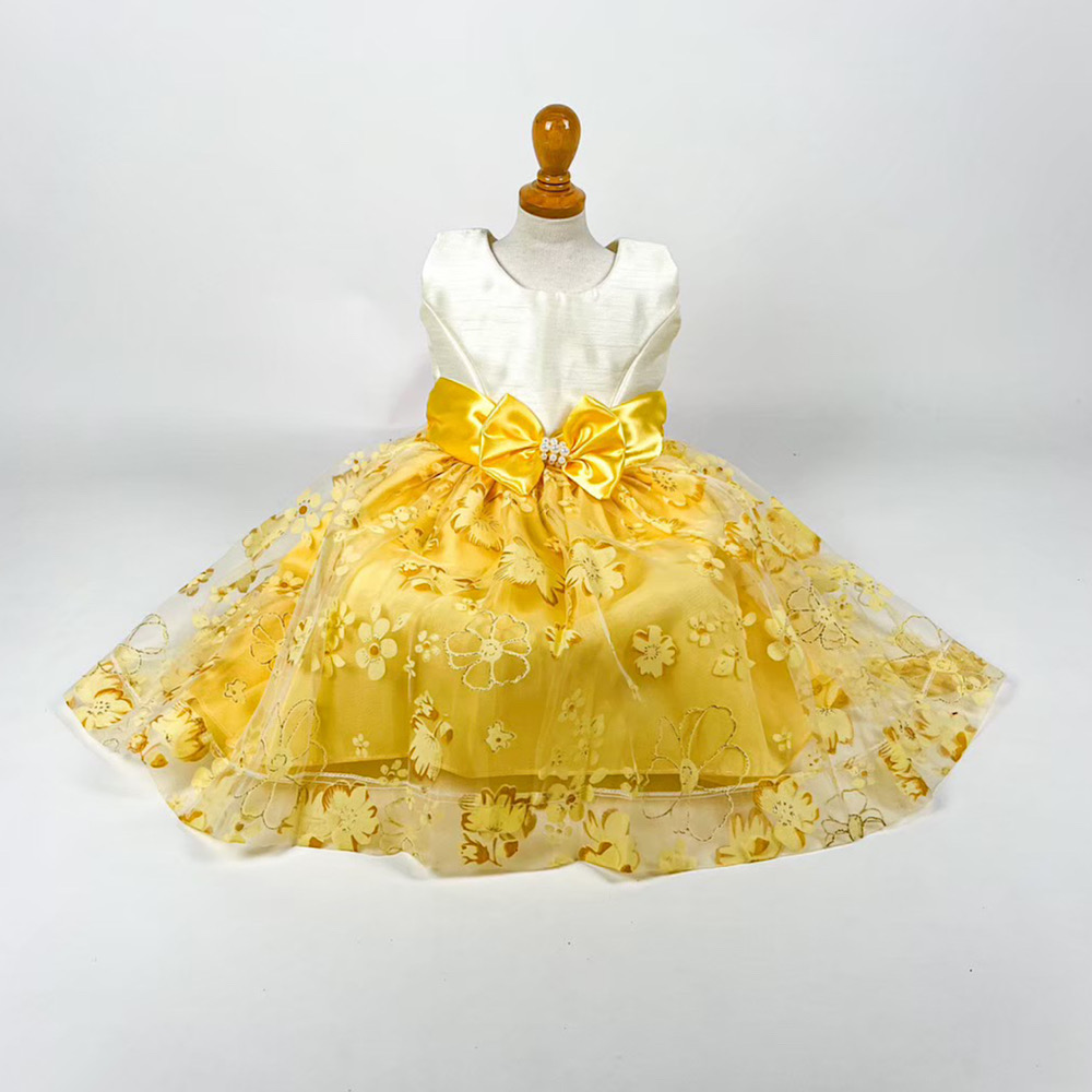 パールリボンビックフラワードレス