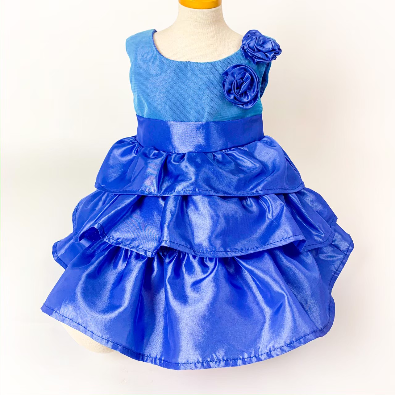 ブルーフリルベビードレス