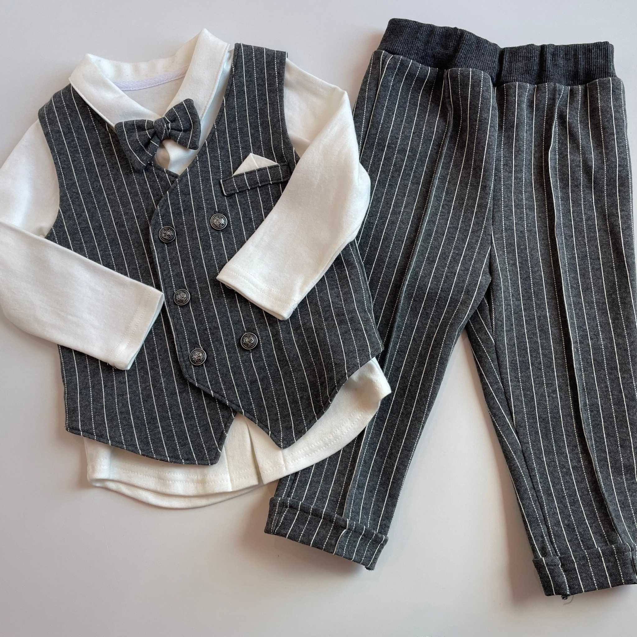 ストライプベストフォーマルセット