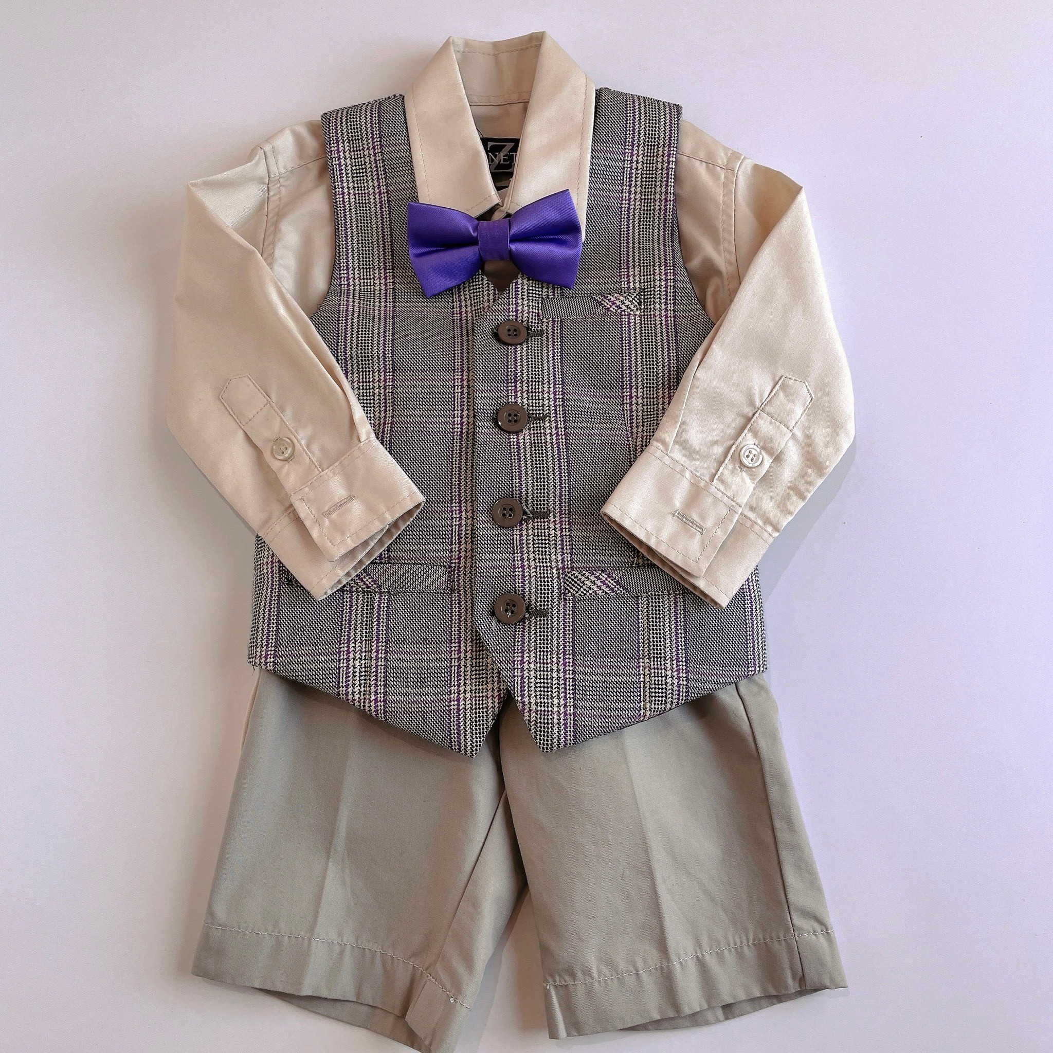 グレーンチェックベビーフォーマルセット80cm