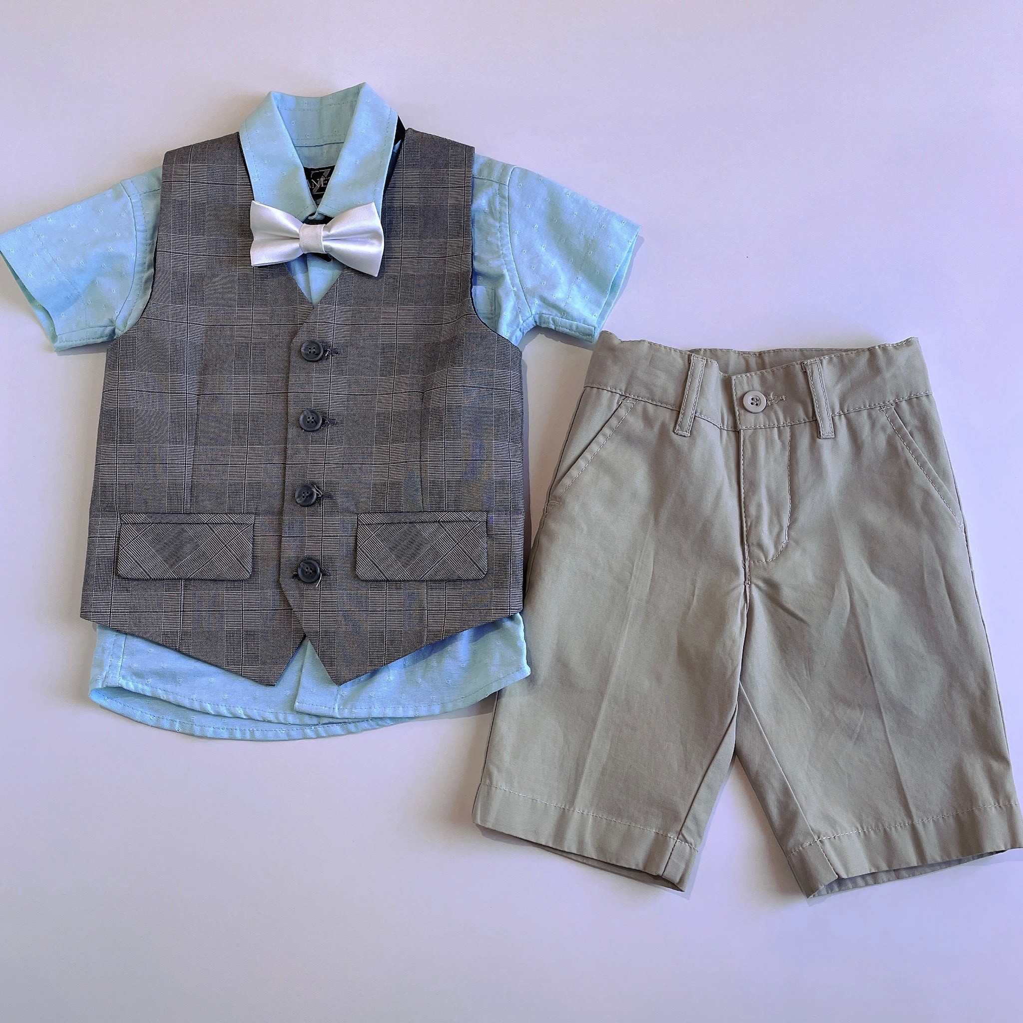 チェック柄カジュアルフォーマルセット90cm