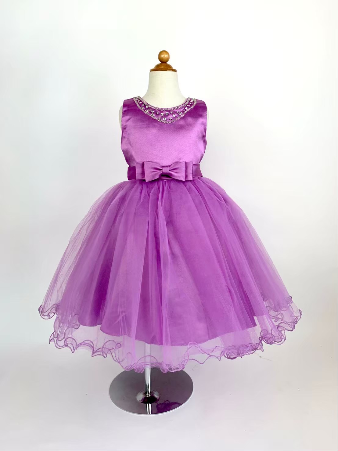 パープルリボンドレス