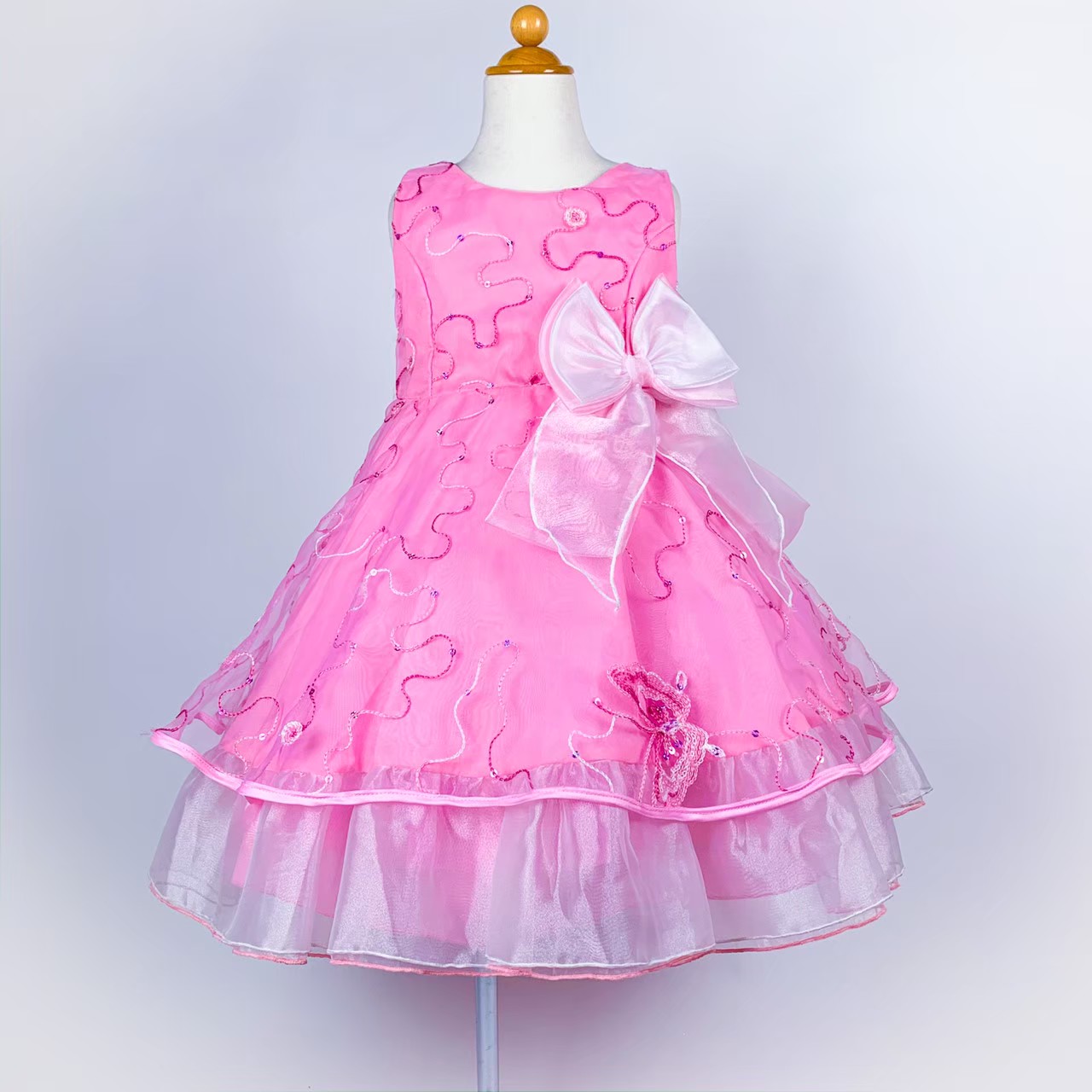 バタフライウエストリボンドレス