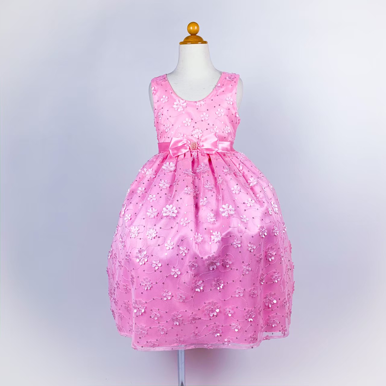 オールフラワーウエストリボンドレス